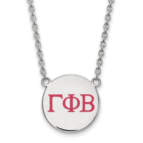 Gamma Phi Beta Sorority Small Pendant Necklace in Sterling Silver 6.49 gr
