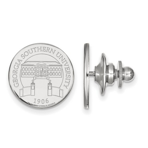 Georgia Southern University Eagles Sterling Silver Crest Disc Lapel Pin 3.78 gr