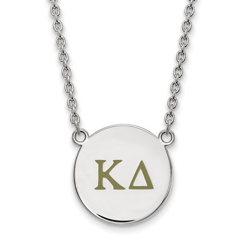 Kappa Delta Sorority Small Pendant Necklace in Sterling Silver 6.49 gr