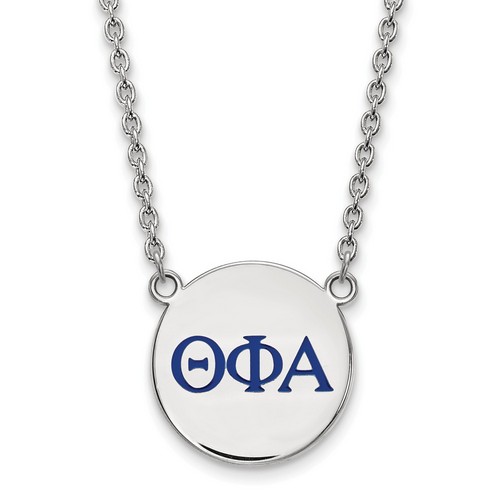 Theta Phi Alpha Sorority Small Pendant Necklace in Sterling Silver 6.49 gr
