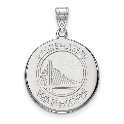 Golden State Warriors Large Disc Pendant in Sterling Silver 3.21 gr