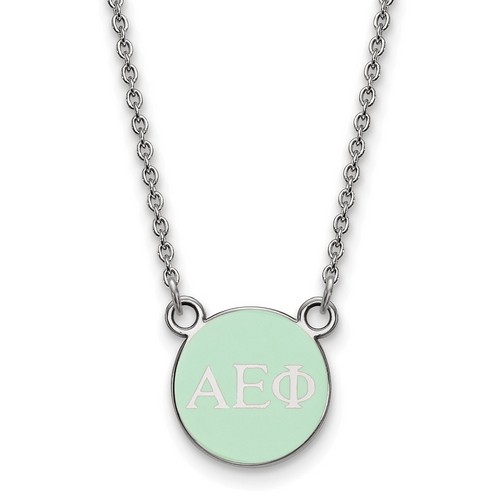 Alpha Epsilon Phi Sorority XS Pendant Necklace in Sterling Silver 2.75 gr