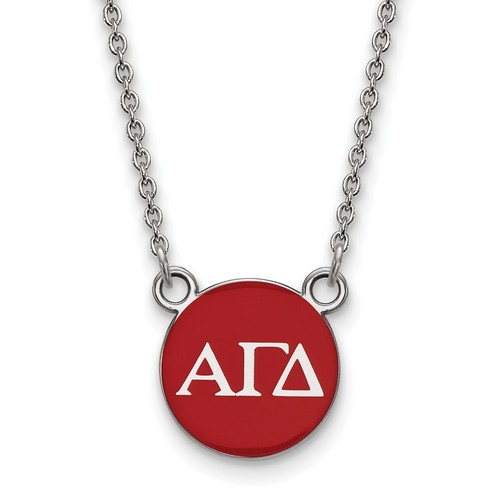 Alpha Gamma Delta Sorority XS Pendant Necklace in Sterling Silver 2.75 gr