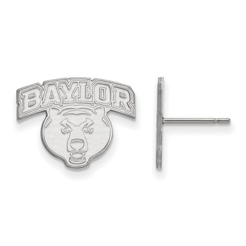 Baylor University Bears Small Post Earrings in Sterling Silver 2.06 gr