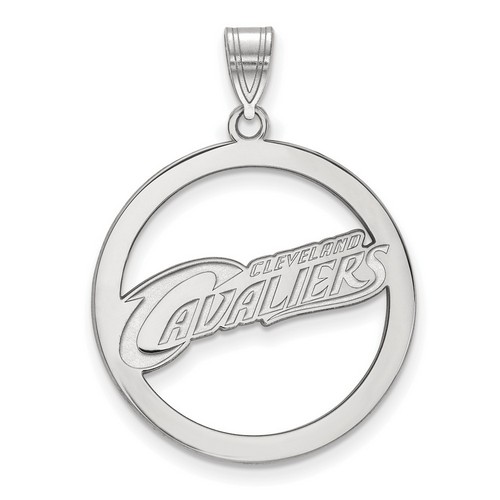 Cleveland Cavaliers L Sterling Silver Circle Pendant 3.22 gr