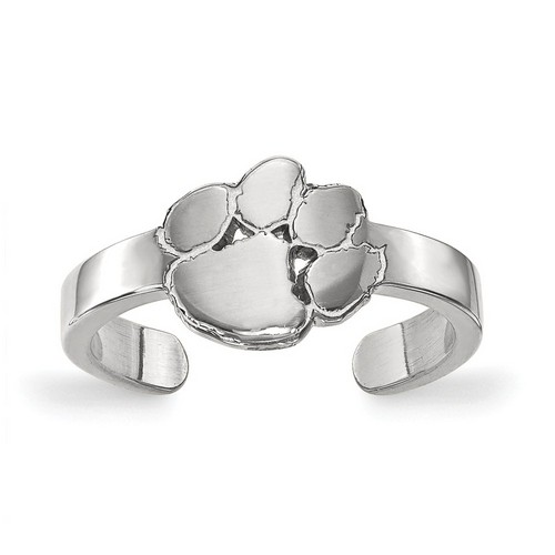 Clemson University Tigers Toe Ring in Sterling Silver 1.50 gr