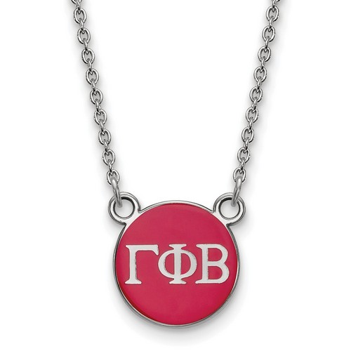 Gamma Phi Beta Sorority XS Pendant Necklace in Sterling Silver 2.75 gr