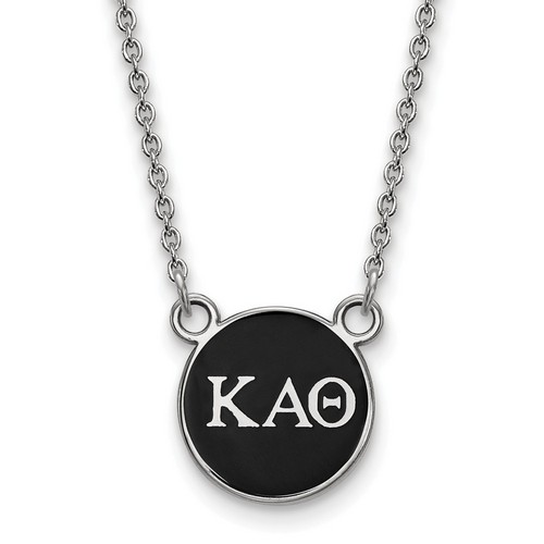 Kappa Alpha Theta Sorority XS Pendant Necklace in Sterling Silver 2.75 gr