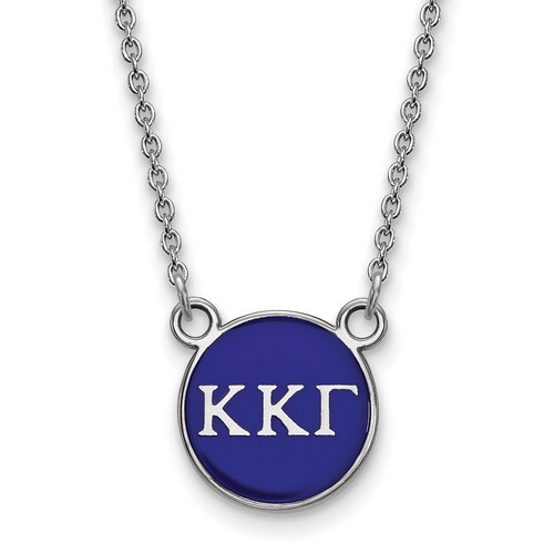 Kappa Kappa Gamma Sorority XS Pendant Necklace in Sterling Silver 2.75 gr
