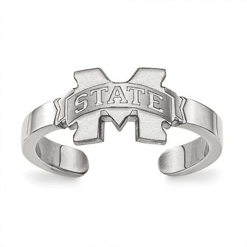 Mississippi State University Bulldogs Toe Ring in Sterling Silver 1.10 gr