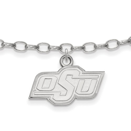 Oklahoma State University Cowboys Anklet in Sterling Silver 3.54 gr