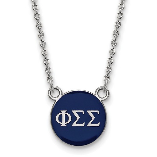 Phi Sigma Sigma Sorority XS Pendant Necklace in Sterling Silver 2.75 gr
