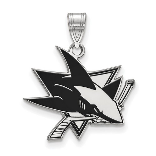 San Jose Sharks Large Pendant in Sterling Silver 2.40 gr