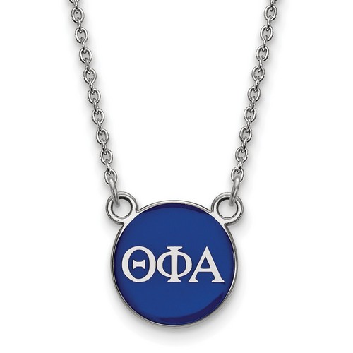 Theta Phi Alpha Sorority XS Pendant Necklace in Sterling Silver 2.75 gr
