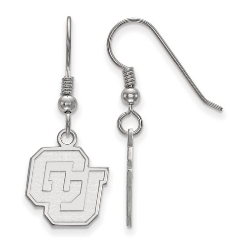 University of Colorado Buffaloes Small Sterling Silver Dangle Earrings 2.00 gr