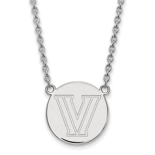 Villanova University Wildcats Large Disc Necklace in Sterling Silver 6.46 gr