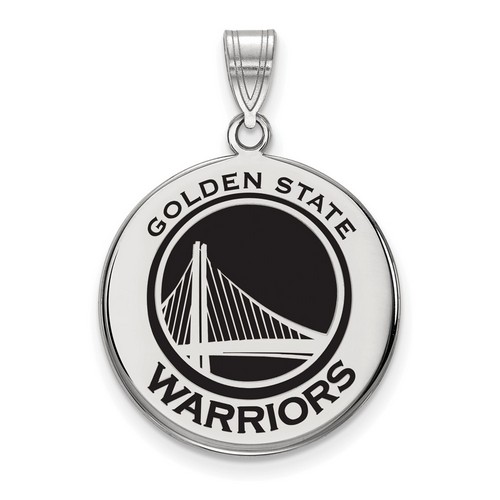 Golden State Warriors Large Disc Pendant in Sterling Silver 4.08 gr