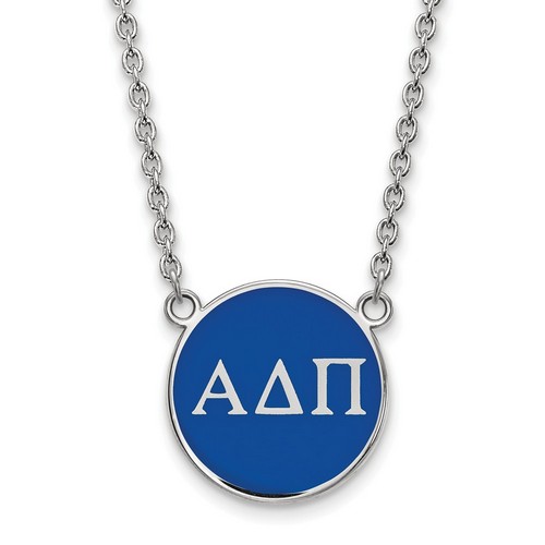 Alpha Delta Pi Sorority Small Pendant Necklace in Sterling Silver 5.81 gr