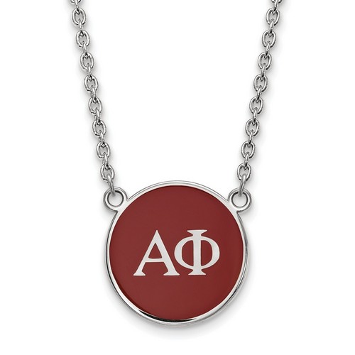 Alpha Phi Sorority Small Pendant Necklace in Sterling Silver 5.81 gr