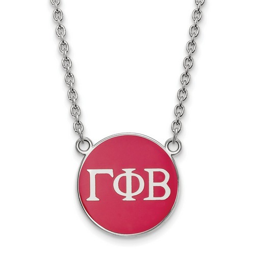 Gamma Phi Beta Sorority Small Pendant Necklace in Sterling Silver 5.81 gr