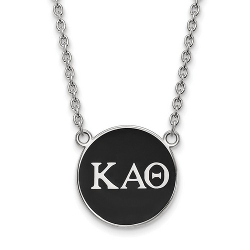 Kappa Alpha Theta Sorority Small Pendant Necklace in Sterling Silver 5.81 gr