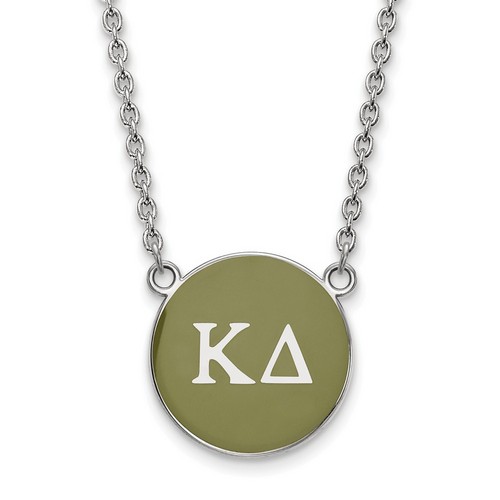 Kappa Delta Sorority Small Pendant Necklace in Sterling Silver 5.81 gr