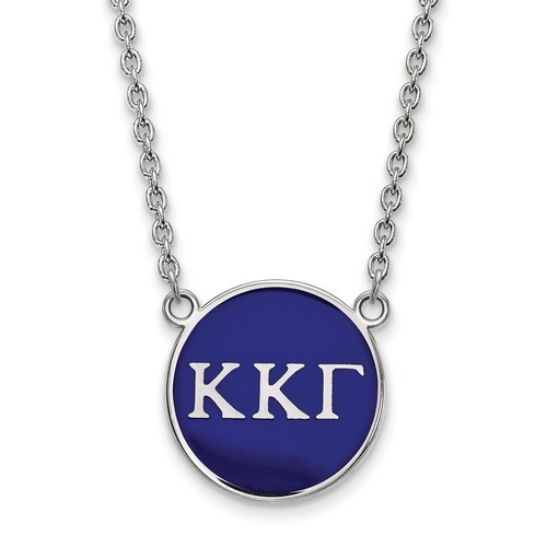 Kappa Kappa Gamma Sorority Small Pendant Necklace in Sterling Silver 5.81 gr