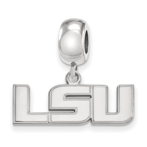 Louisiana State University LSU Tigers Small Sterling Silver Dangle Bead 4.13 gr
