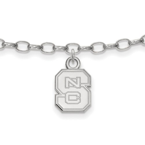 North Carolina State University Wolfpack Anklet in Sterling Silver 3.20 gr