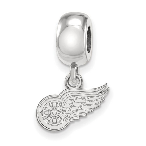 Detroit Red Wings XS Dangle Bead Charm in Sterling Silver 3.00 gr