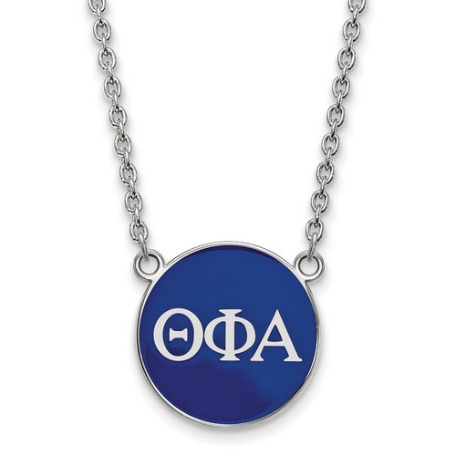 Theta Phi Alpha Sorority Small Pendant Necklace in Sterling Silver 5.81 gr
