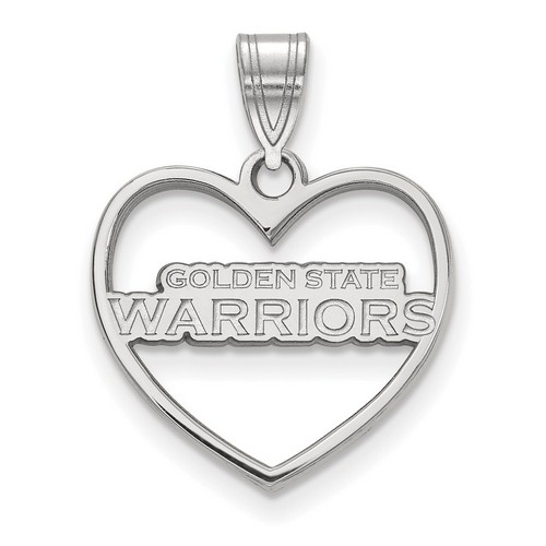 Golden State Warriors Heart Pendant in Sterling Silver 1.31 gr