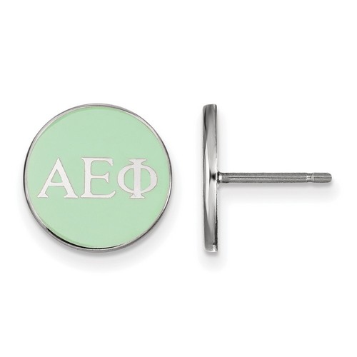Alpha Epsilon Phi Sorority Enameled Post Earrings in Sterling Silver 1.46 gr