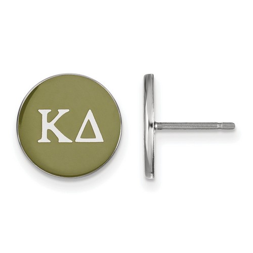 Kappa Delta Sorority Enameled Post Earrings in Sterling Silver 1.46 gr