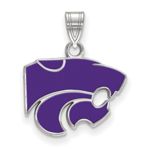 Kansas State University Wildcats Small Pendant in Sterling Silver 1.50 gr