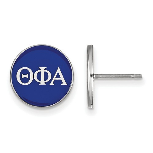 Theta Phi Alpha Sorority Enameled Post Earrings in Sterling Silver 1.46 gr