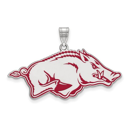 University of Arkansas Razorbacks Large Pendant in Sterling Silver 5.20 gr