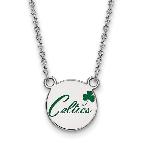 Boston Celtics Small Disc Necklace in Sterling Silver 4.92 gr
