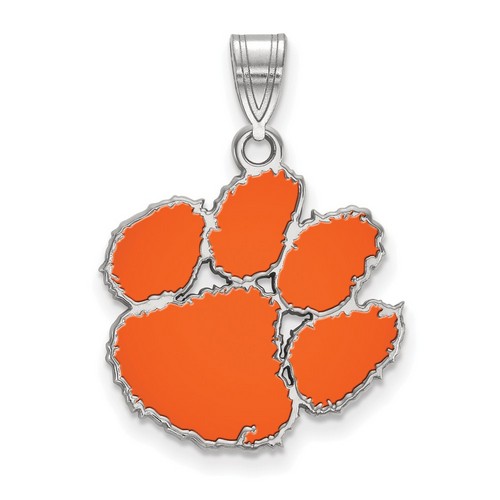 Clemson University Tigers Large Pendant in Sterling Silver 2.56 gr