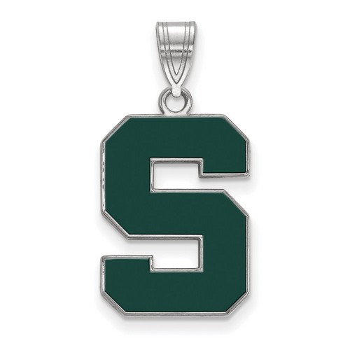 Michigan State University Spartans Large Pendant in Sterling Silver 2.02 gr