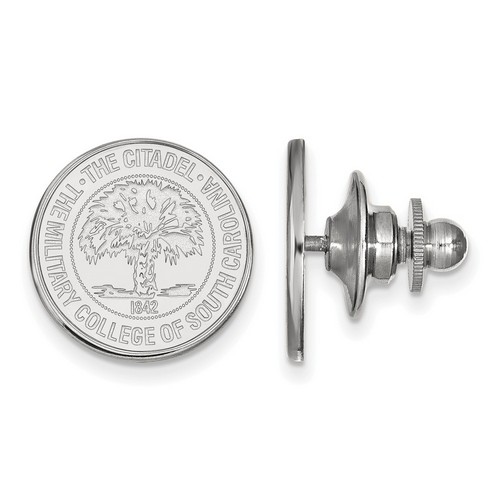 The Citadel Bulldogs Crest Lapel Pin in Sterling Silver 2.17 gr