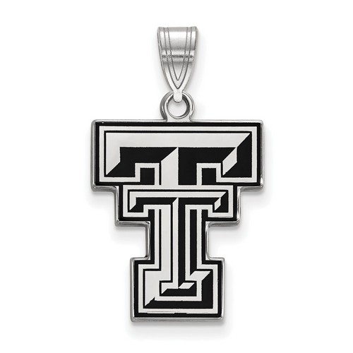 Texas Tech University Red Raiders Large Pendant in Sterling Silver 2.45 gr