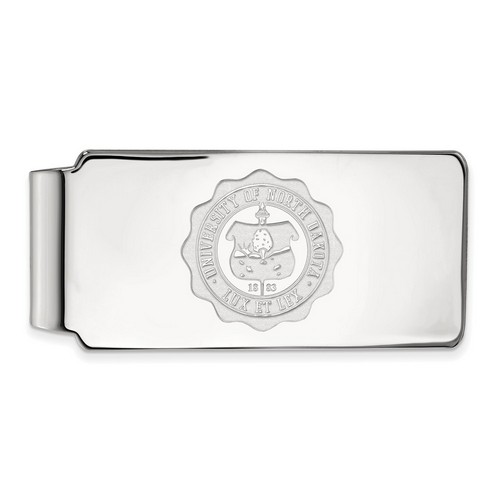 University of North Dakota Fighting Hawks Crest Sterling Silver Money Clip