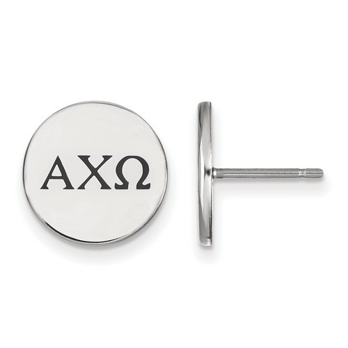 Alpha Chi Omega Sorority Enameled Post Earrings in Sterling Silver 2.04 gr