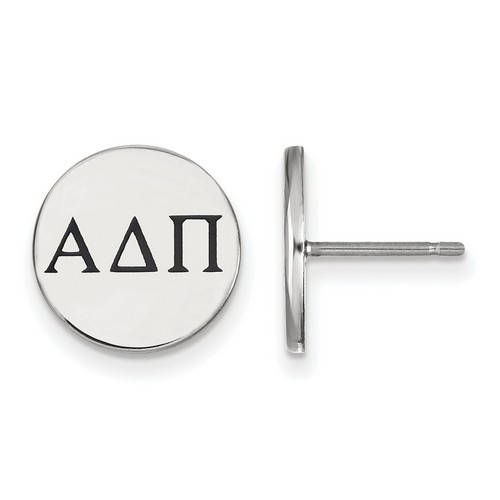 Alpha Delta Pi Sorority Enameled Post Earrings in Sterling Silver 8.68 gr