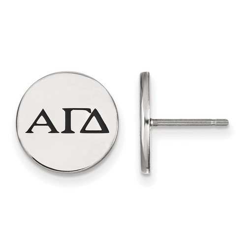 Alpha Gamma Delta Sorority Enameled Post Earrings in Sterling Silver 2.04 gr