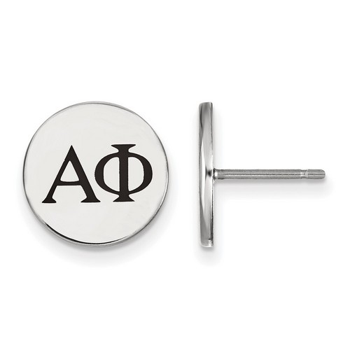 Alpha Phi Sorority Enameled Post Earrings in Sterling Silver 2.04 gr