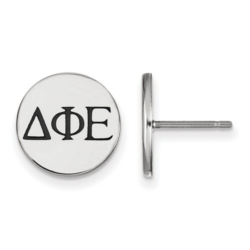 Delta Phi Epsilon Sorority Enameled Post Earrings in Sterling Silver 2.04 gr