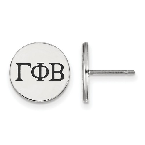 Gamma Phi Beta Sorority Enameled Post Earrings in Sterling Silver 2.04 gr