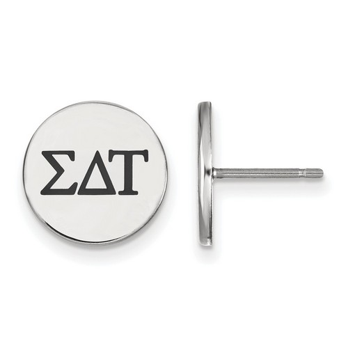 Sigma Delta Tau Sorority Enameled Post Earrings in Sterling Silver 2.04 gr